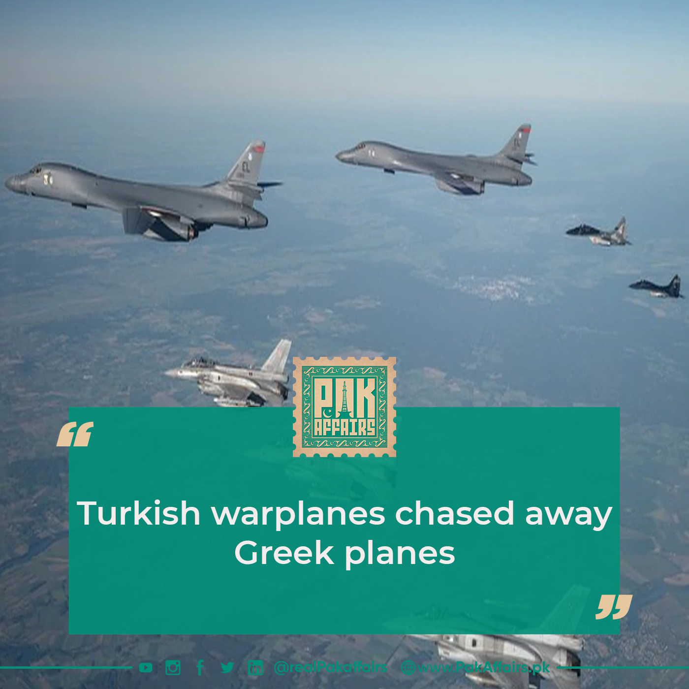 Turkish warplanes chased away Greek planes