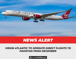 Virgin Atlantic to operate direct flights to Pakistan from December