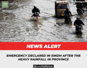 Emergency declared in Sindh after the heavy rainfall in province:
