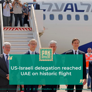 US-Israeli delegation reached UAE on historic flight