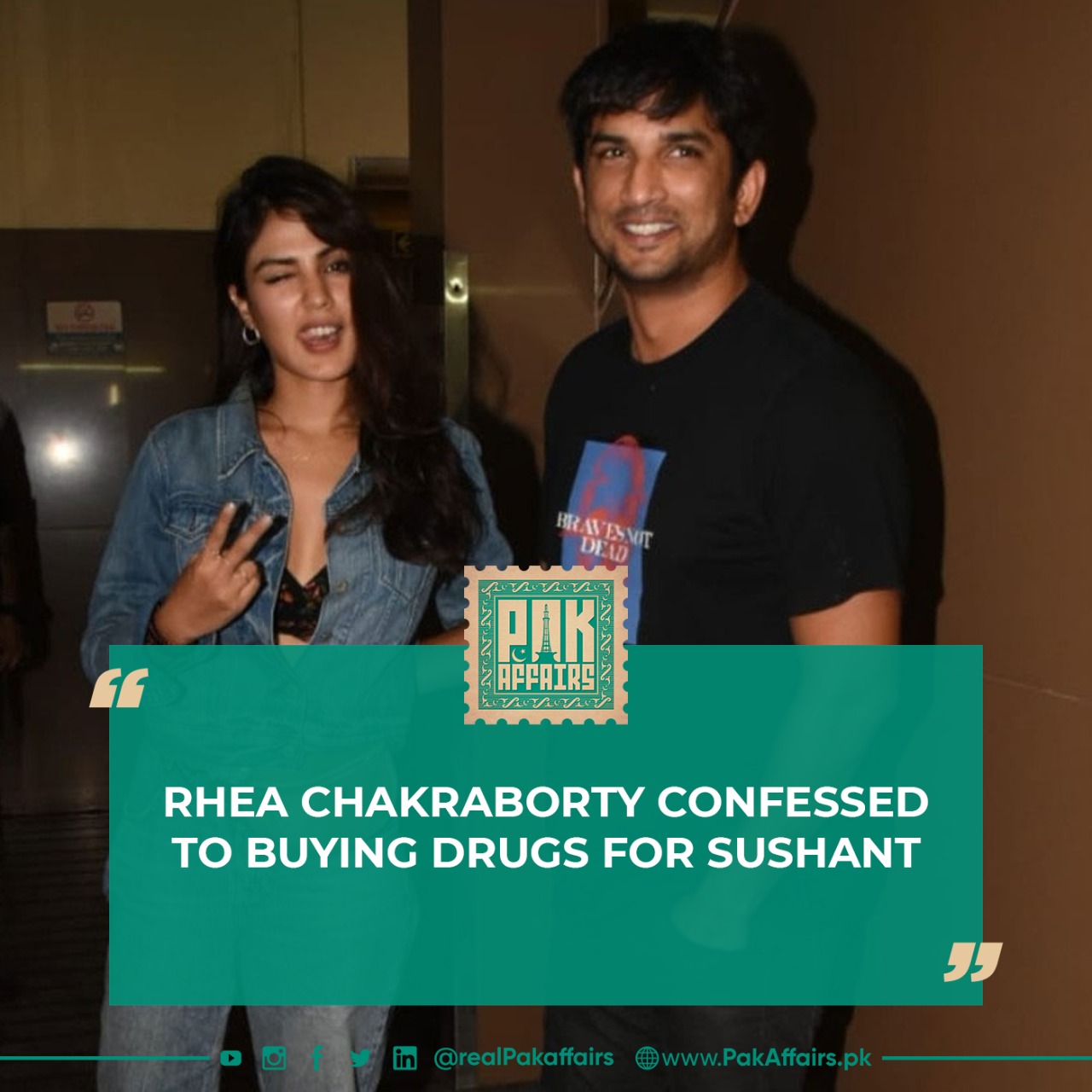Rhea Chakraborty confessed to buying drugs for Sushant.