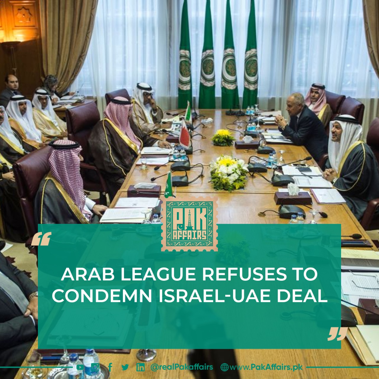 Arab League refuses to condemn Israel-UAE deal.