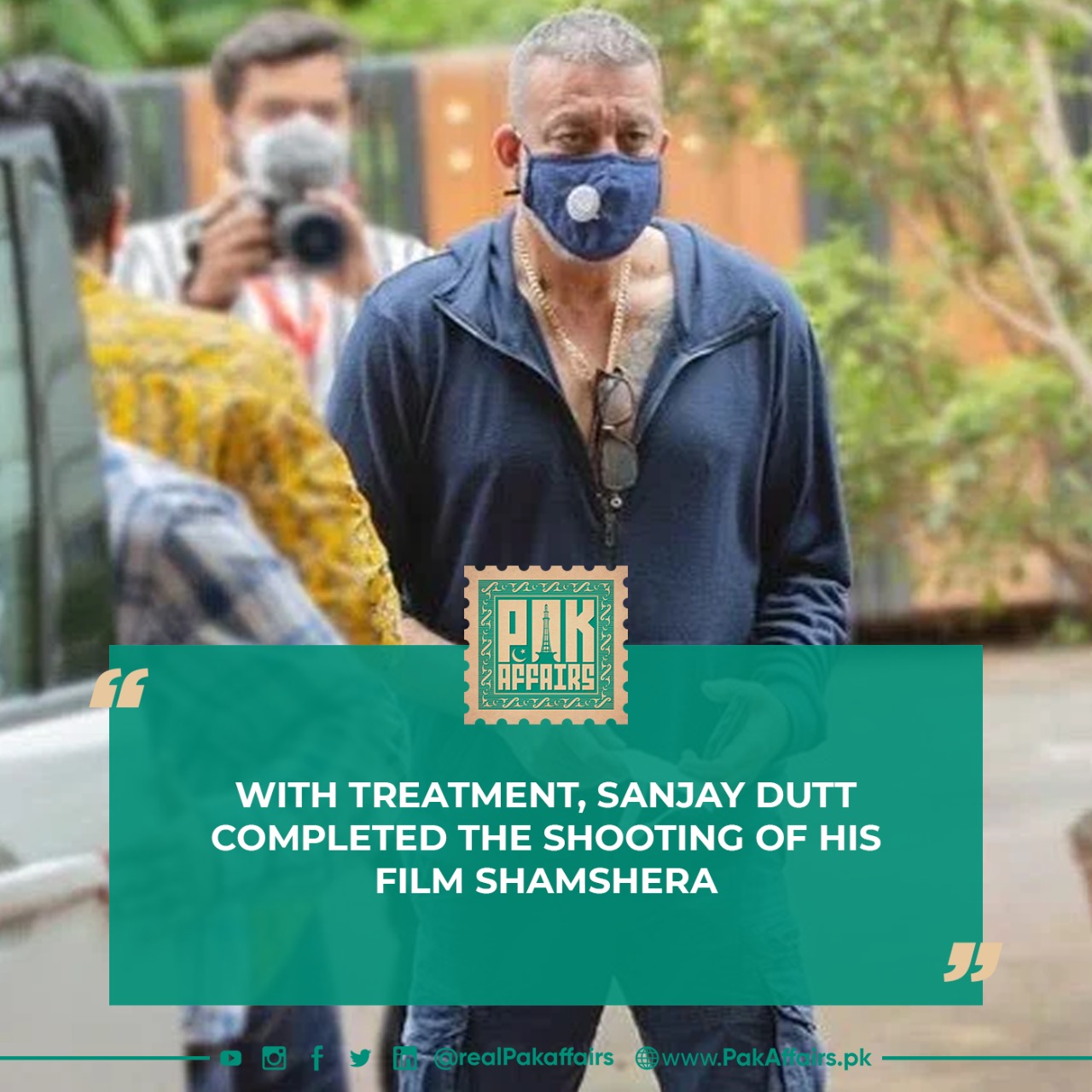With treatment, Sanjay Dutt completed the shooting of his film Shamshera.