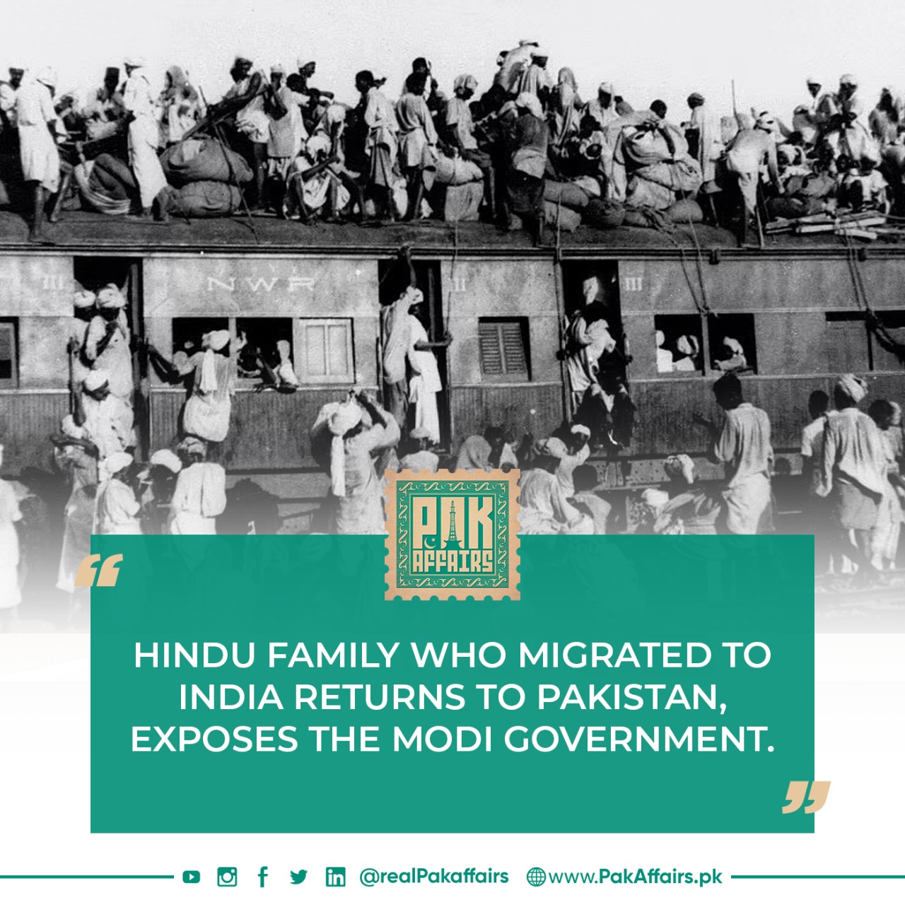 The Hindu family who migrated to India returned to Pakistan.