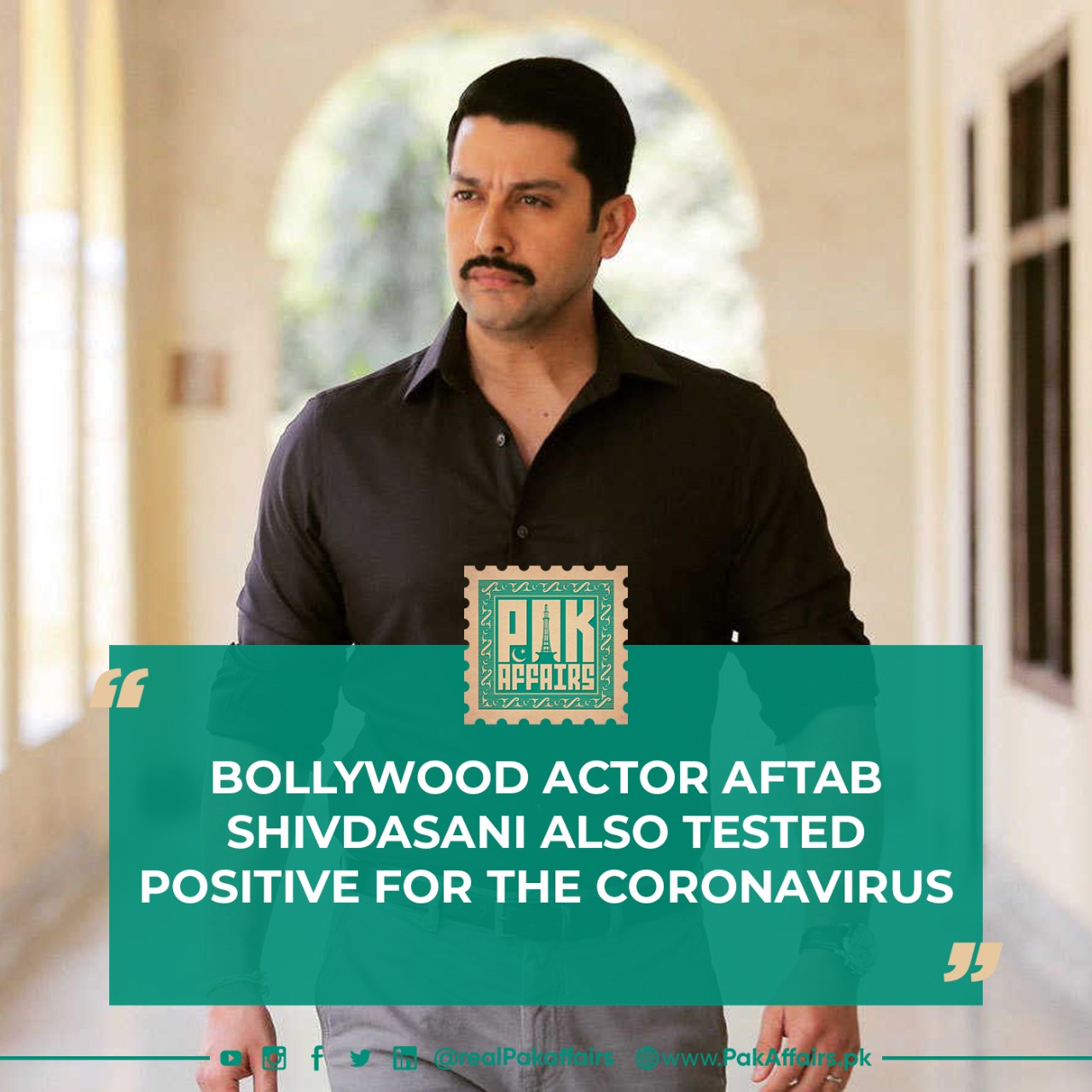 Bollywood actor Aftab Shivdasani also tested positive for the coronavirus.