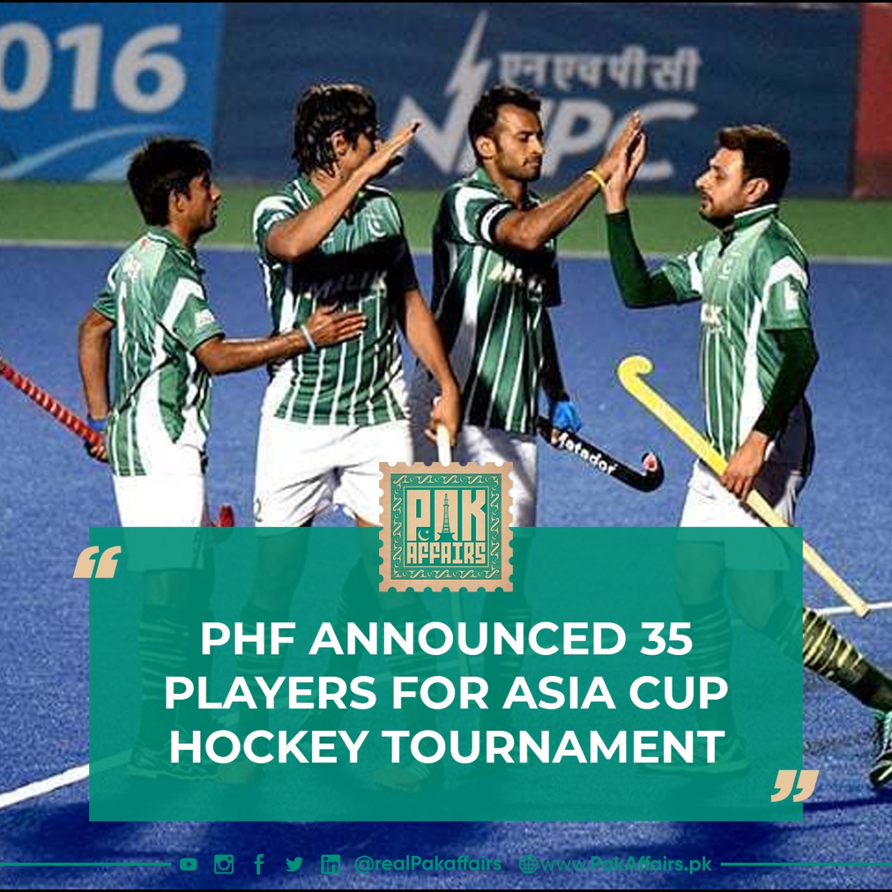 PHF announced 35 players for Asia Cup Hockey Tournament.