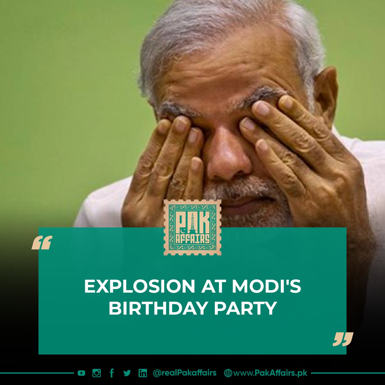 Explosion at Modi's birthday party