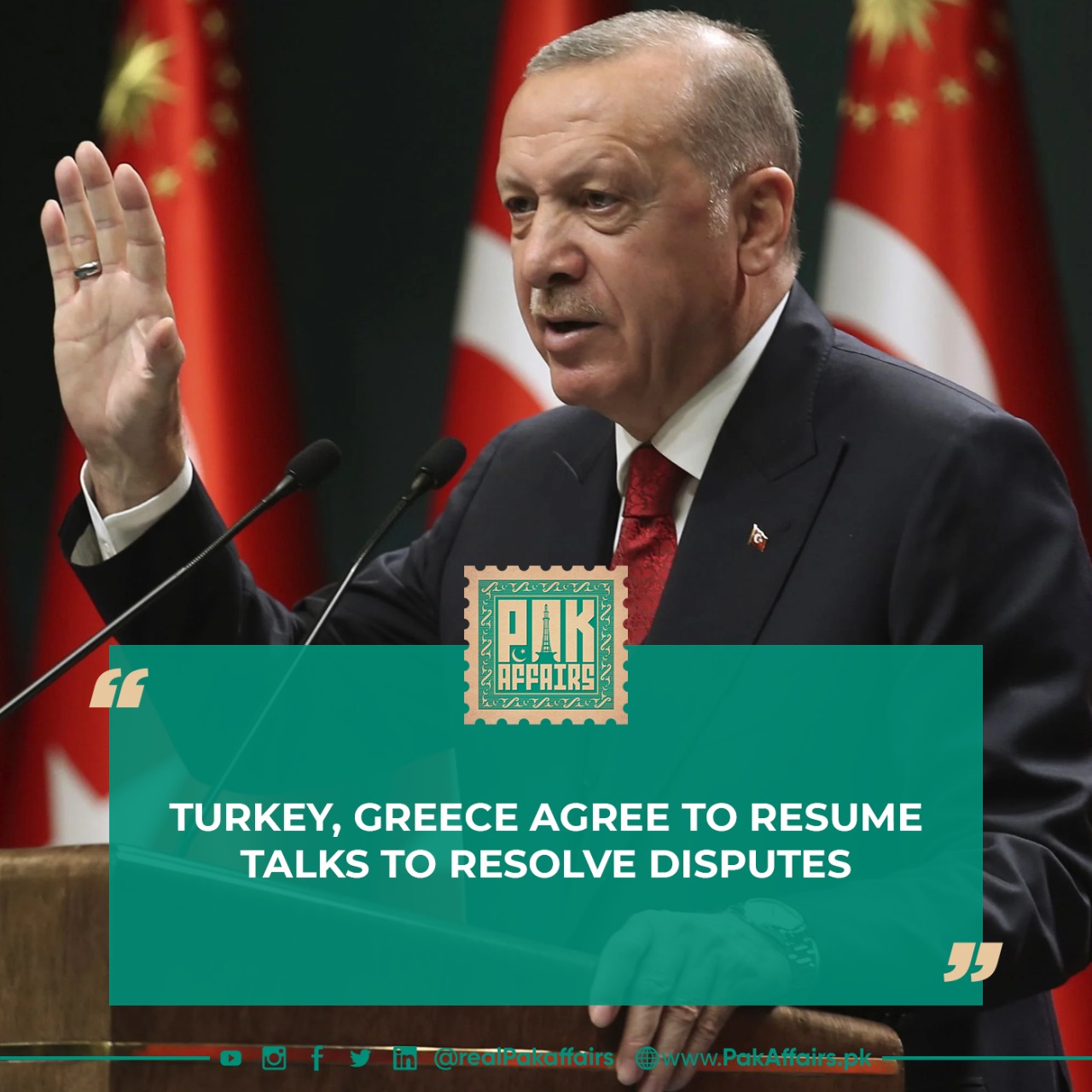 Turkey, Greece agree to resume talks to resolve disputes