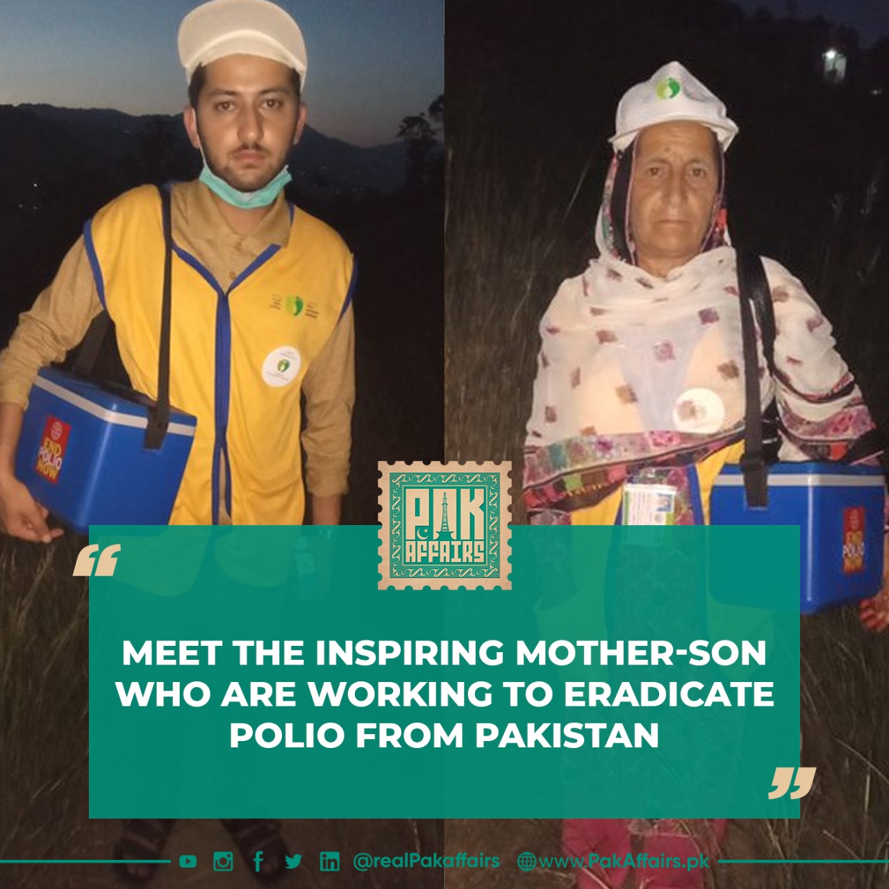 Meet the inspiring mother-son duo who are working tirelessly to eradicate polio from Pakistan