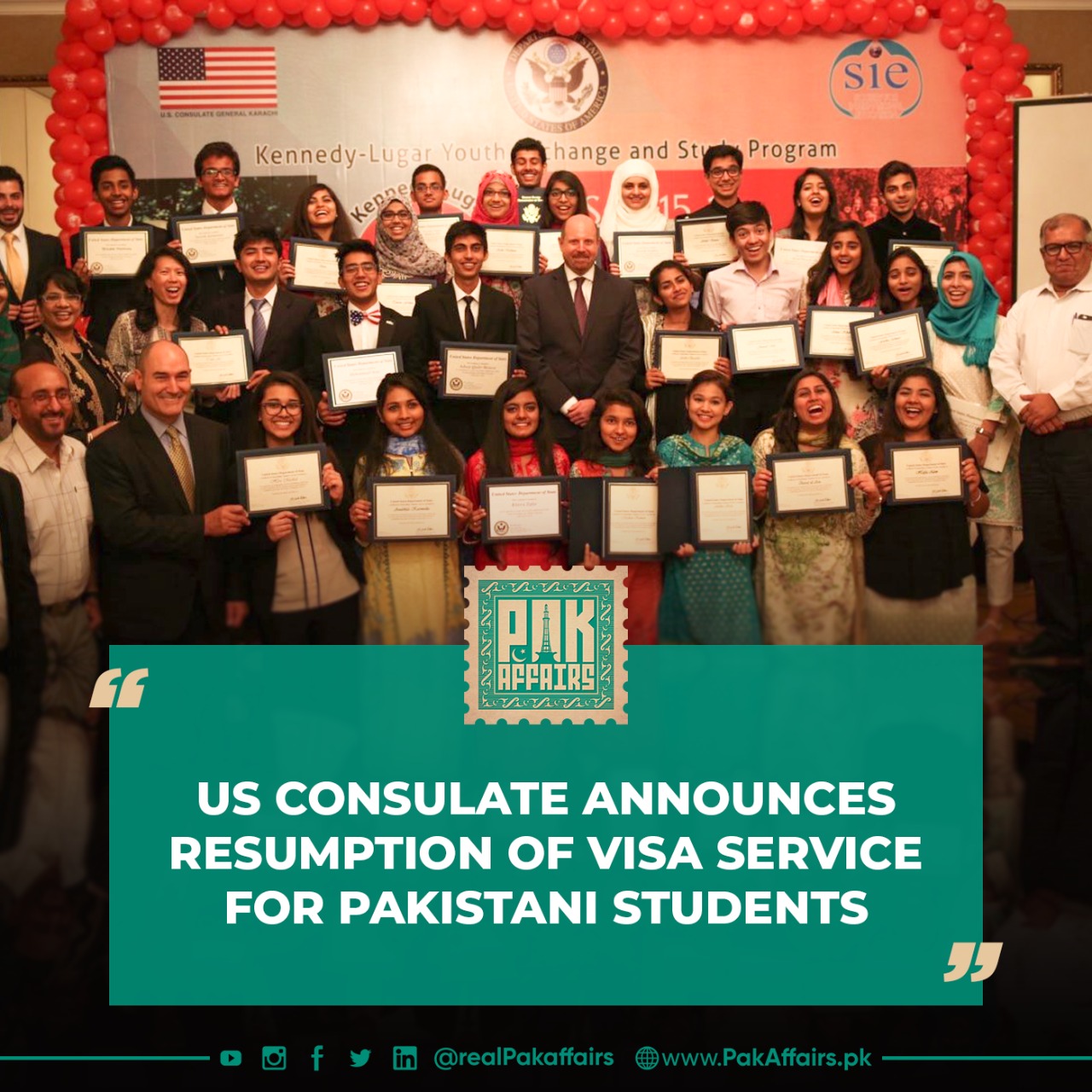 US Consulate announces resumption of visa service for Pakistani students