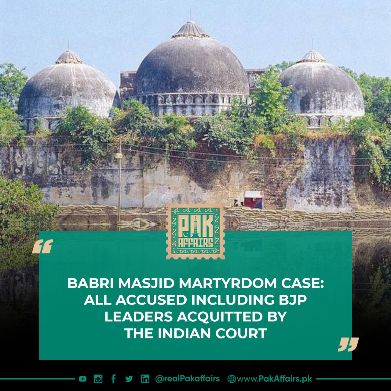 Babri Masjid martyrdom case: All accused including BJP leaders acquitted by the Indian court