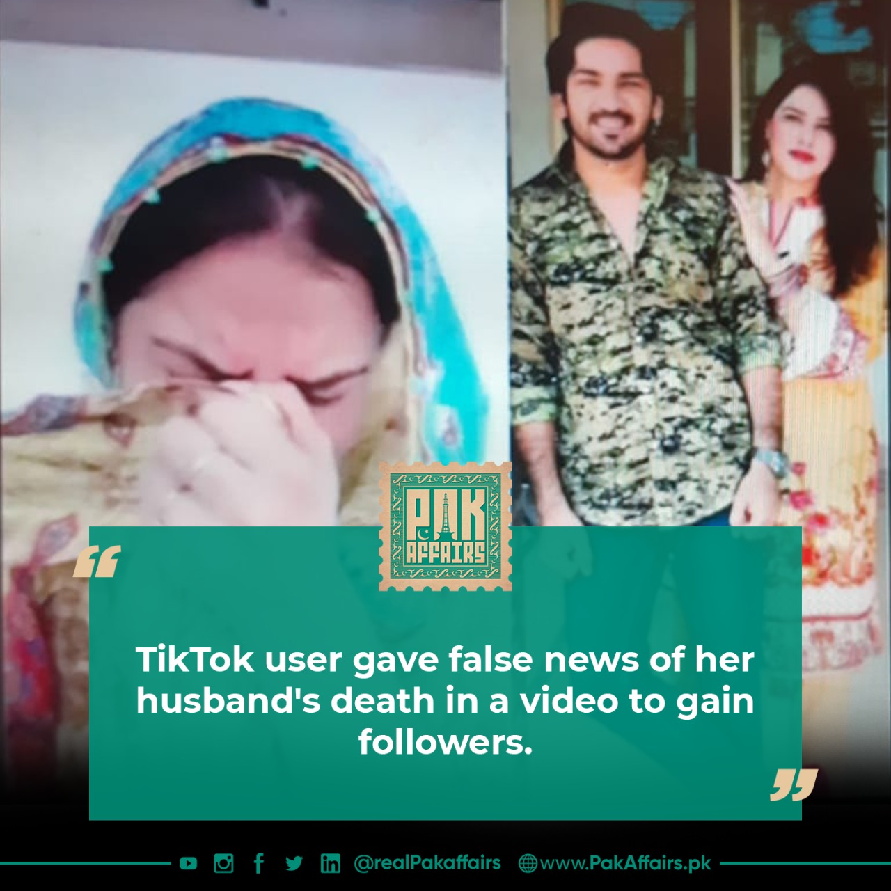 Get more followers; the woman gave false news of her husband's death on Tik Tok
