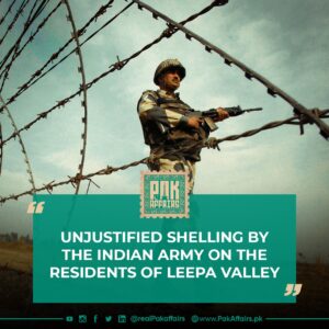 unjustified shelling by the Indian Army on the resident of Lipa Valley