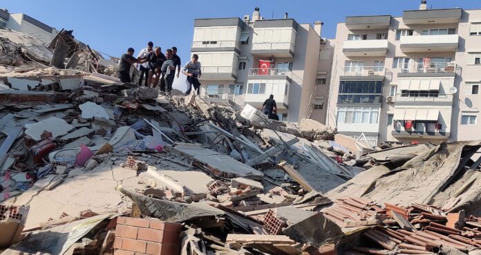 A magnitude 7.0 earthquake shakes Turkey: 20 buildings collapse in Izmir.