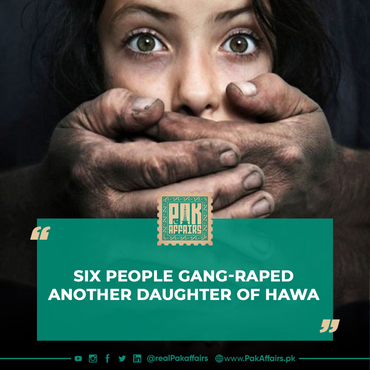 Six people gang-raped another daughter of Hawa.