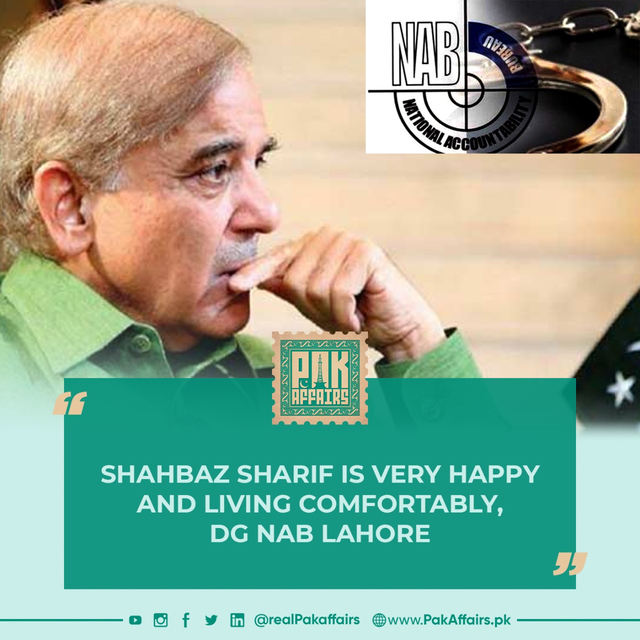 Shahbaz Sharif is very happy and living comfortably, DG NAB Lahore Saleem Shehzad
