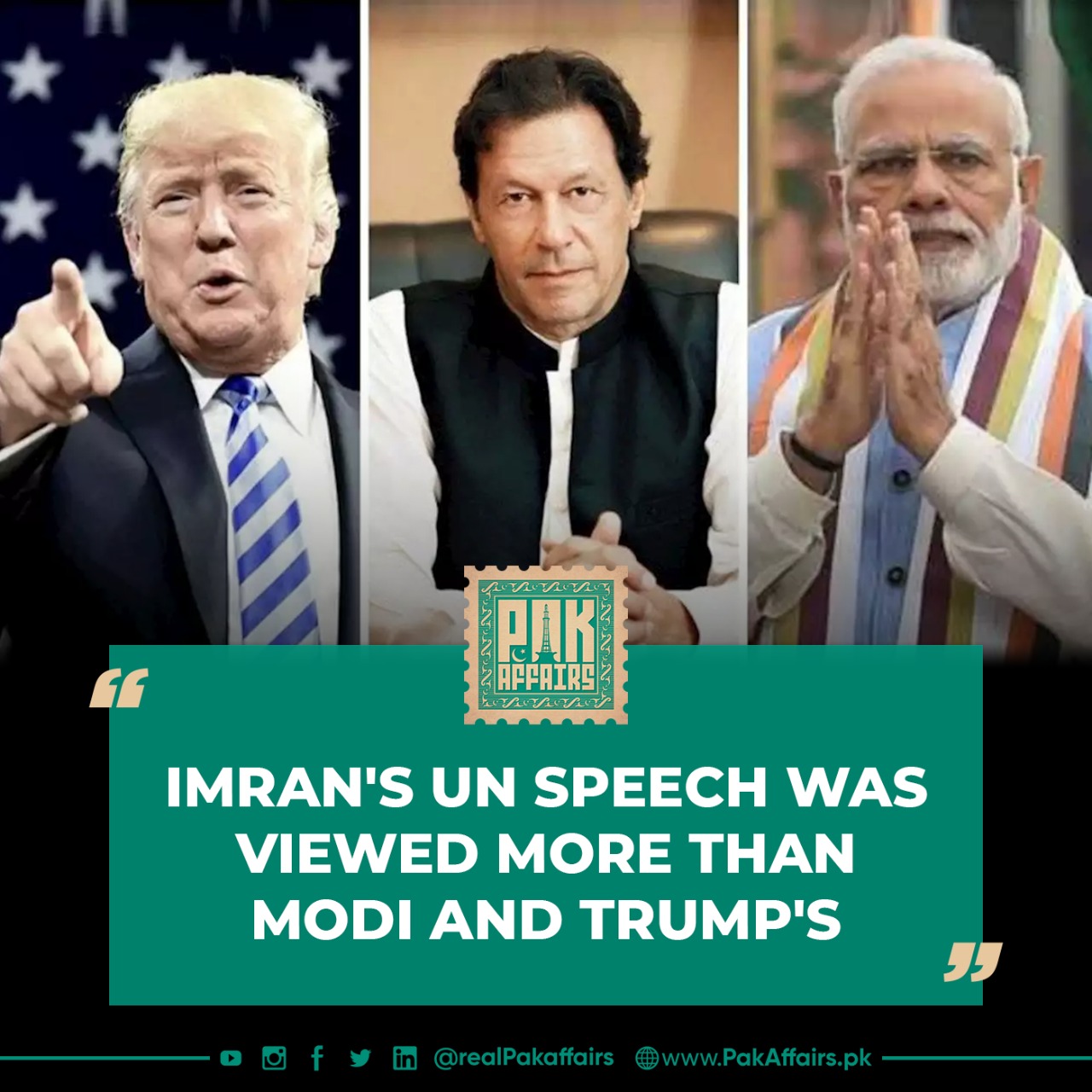 Imran's UN speech was viewed more often than Trump's