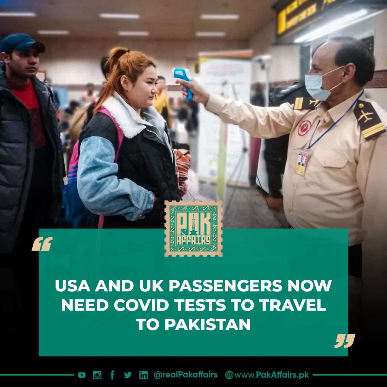 USA and UK passengers now need COVID tests to travel to Pakistan