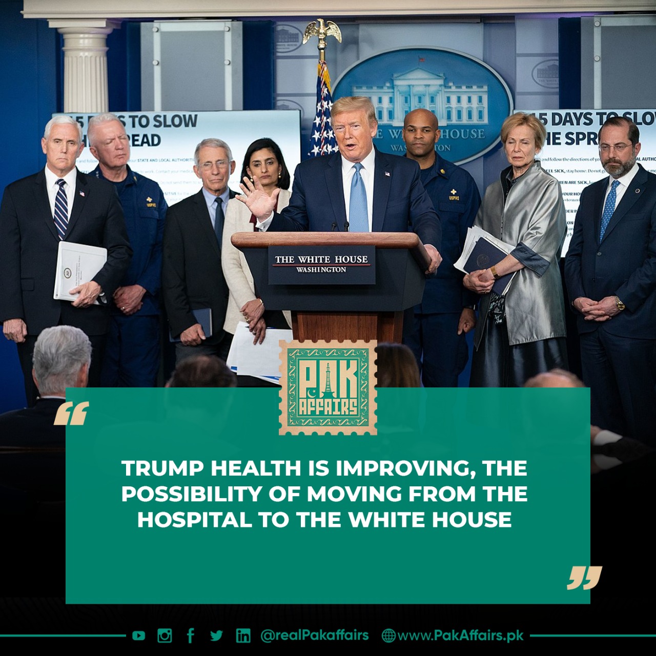 US President's health is improving, the possibility of moving from the hospital to the White House. 