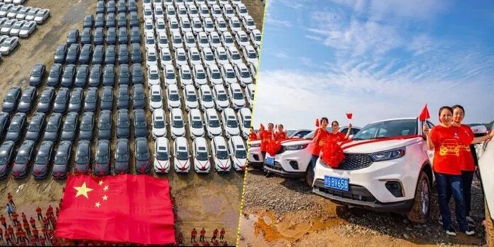 The Chinese steel mill distributed valuable vehicles among the employees as a reward