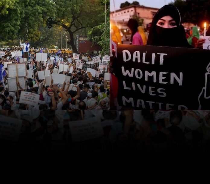 Protests erupted across India against the gang rape of a Dalit girl