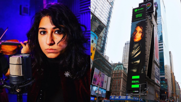 Pride moment for Pakistan as Arooj Aftab becomes first Pakistani Artist to Light up Times Square in New York