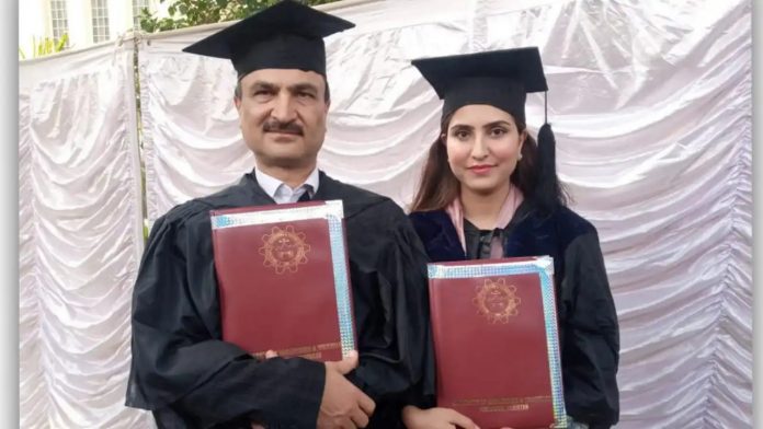 Peshawar's father and daughter set a record by pursuing PhD Degree together