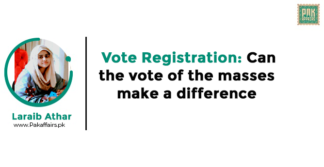 Vote Registration: Can the vote of the masses make a difference