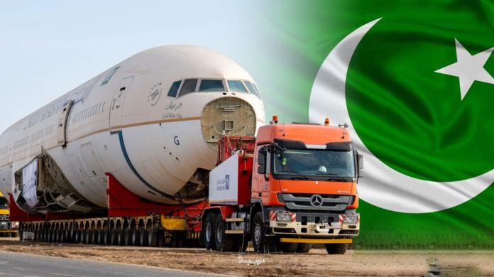 From Runway to Roadway Airplane transported by Road fro Karachi to Hyderabad