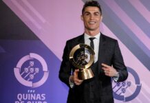 Star Footballer Cristiano Ronaldo Honored with Platinum Quinas Award Star Footballer Cristiano Ronaldo Honored with Platinum Quinas Award