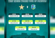 PCB Reveals Schedule for West Indies Tour of Pakistan