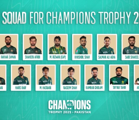PCB Announces Squad for Champions Trophy 2025